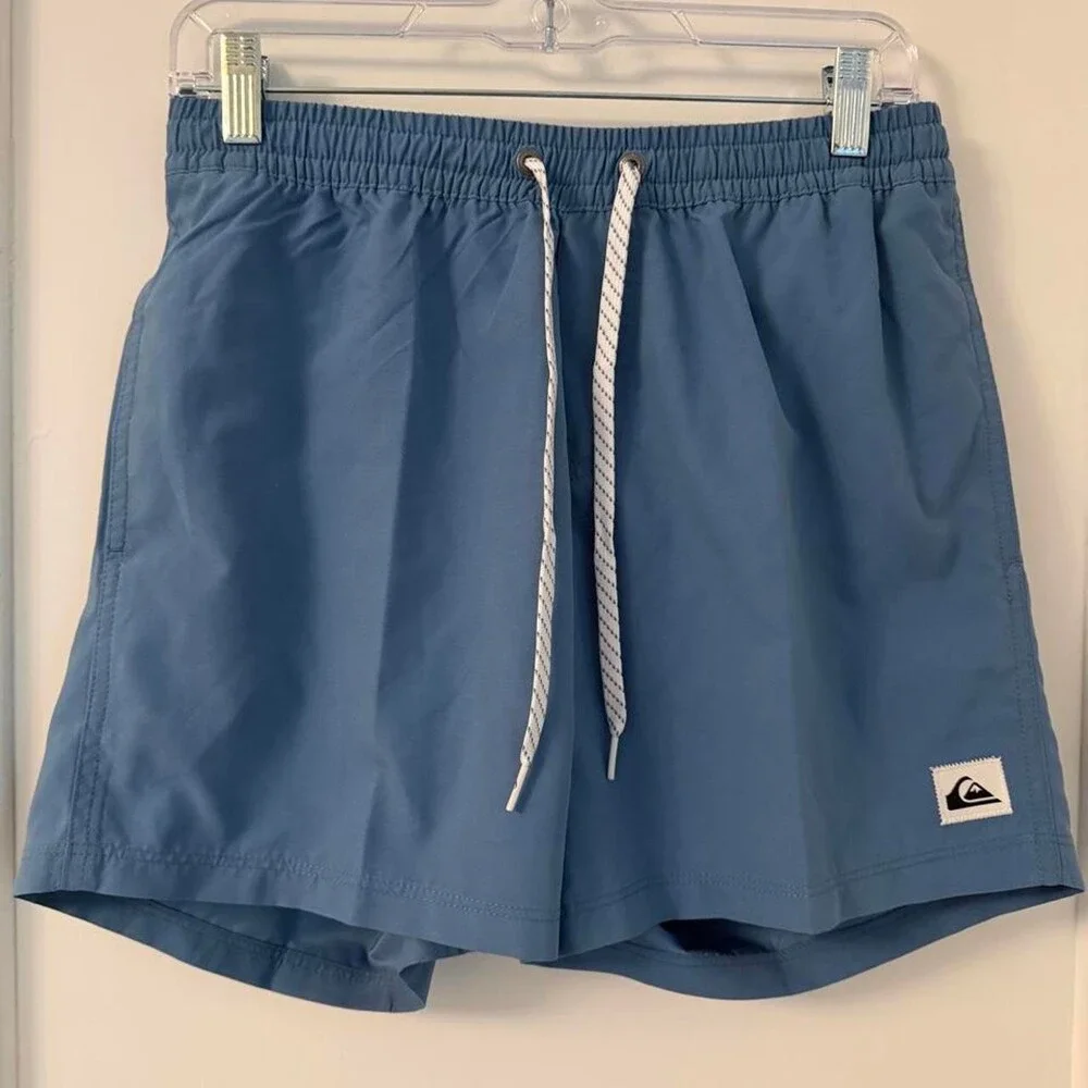 Quiksilver blue swim shorts size S #surf #beachwear